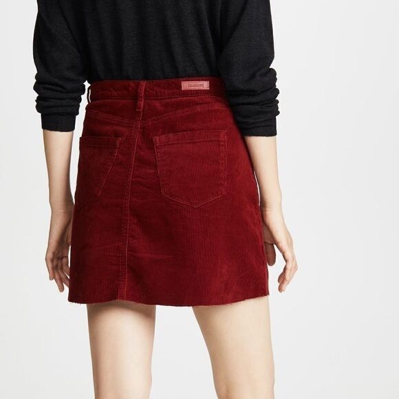 NWT BLANKNYC Cherry Pop Red corduroy mini skirt 27 - Picture 3 of 11